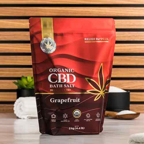 Organic CBD Bath Salt - Grapefruit Scent - 2 kg bag