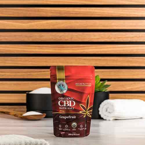 Organic CBD Bath Salt - Grapefruit Scent - 250g pouch