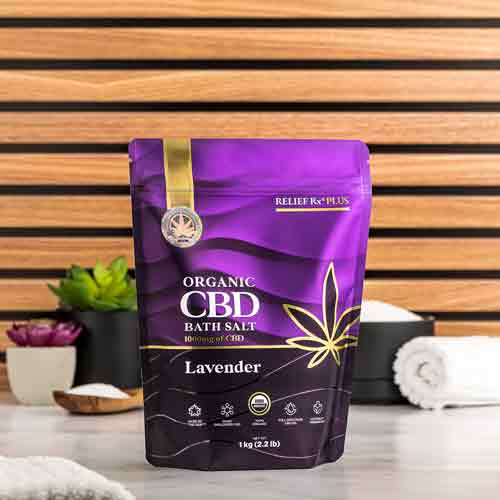 Organic CBD Bath Salt - Lavender Scent - 1kg bag