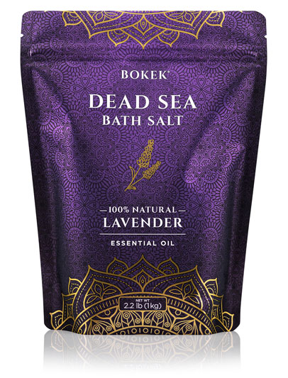 Lavender Scented Dead Sea Salt in a 2.2 lb Bag